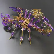 3D Metal Purple Gold Scorpion King Assembly Educational Puzzle DIY Toy For Kids