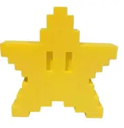 Super Mario Brothers Christmas Tree Star Topper Pixel Yellow 3D Printed PLA