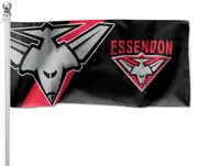 AFL Essendon Bombers Pole Flag LARGE 1800x900mm Licensed (Pole not included)