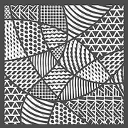 [CrafTreat] Reusable Stencil for Painting on Wood - Enclosed Patterns - 6X6 Inches - Flexible Stencils for Art Journaling - Background Template