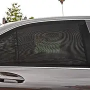 2Pcs Universal Car Side Window Sun Shade Breathable Mesh Sun Shield UV Rays Auto Vehicle Trucks SUV Rear Window Curtain Folding Sun Visor Net, Protector Cover for Baby and Family