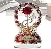 Flower Ornament,Desktop Ornament - Modern 2D Acrylic Decoration Centerpiece Accessories for Mom Home Bedroom Study