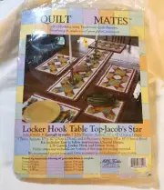 Jacobs Star Table Runner Placemats & Trivet Locker Hooking, Quilt Mates - NEW