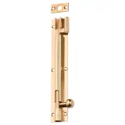 15cm Offset Barrel Bolt, Polished Brass