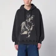 [Off-White™] Black Washed Sweatshirt With Logo Print L Black