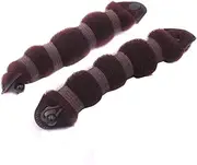Set of 2 Magic Hair Styler Hot Donut Hair Bun Fashion Twist Ring Former Shaper Donut Bun for Women (Coffee, One size)