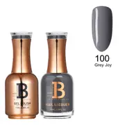 Billionaire Gel Polish UV LED & Nail Lacquer Duo 100 Grey Joy 15ml