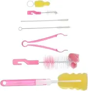 COLLBATH Sets Bottle Brush Milk Bottle Cleaning Brush Bottle Cleaner Brush Bottle Cleaning Kit Cup Cleaning Brush Cleaning Brushes Pacifier Cleaner Pink