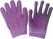 FRCOLOR Cotton Gloves Spa Socks for Dry Skin Jojoba Oil Grape Oil Olive Women's Gloves Purple