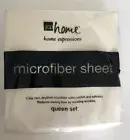 3 pc Set JCP HOME Queen FLAT Sheet & 2 Pillow Cases Solid Vanilla Microfiber