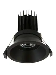 Custom 100mm LED Recessed Tri Colour 14W 90mm Cut Out Downlight in Black