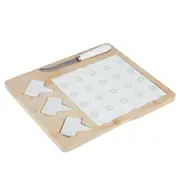 Davis & Waddell Valencia Cheese Board 6pcs Set Natural & White