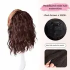 Long Wavy Curly Headband Hair Extension Wig Clip New Fake Half Wig Women