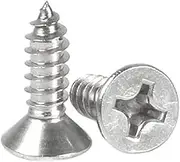 50pcs M4 Stainless Steel 304 Cross Countersunk Head Self Tapping Screws Wooden Screw Metal Screw Drive Chipboard Use(40mm)