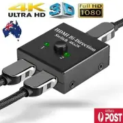 HDMI 2.0 HDTV Switch Switcher Splitter Bi-Direction HUB HDCP 2-Port 4K Splitter
