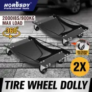 2 x Heavy Duty Wheel Dolly 450 kg 1000 lb Car Vehicle Positioning Jack Platform