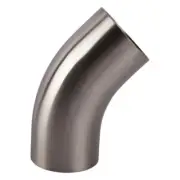 45 Degree Elbow | Butt Weld 1.5 inch w/ Tangent - Stainless Steel SS304 / 3A