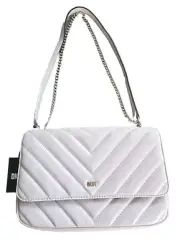 DKNY- VERONICA LG SHOULDER BAG OFF-WHITE MARKED PBL (pebble) ON TAG. NWT