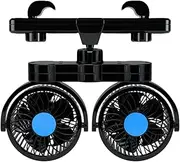 Baby Stroller Fan -Car Clip Fans, Portable Fan Rechargeable | Electric Auto Seat Cooling Fans, Rotatable Strongs Winds Air Circulation Fan, Small Portable Fan for Car Boat Sedan Suv Van