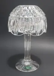Set of 2 - Shannon 24% Lead Crystal Fairy Light Retro Candle Lamp 8" New