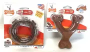 2 pack Dog Chew Toy Textured Ring, Tasty Flavor, Lasting Tough and Durable, CR12