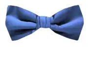 Boy's Steel Blue Solid Satin Pre-Tied Bowtie for Schools - Weddings- NWT