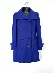 COOPER ST Women’s Designer Fully Lined Wool / Polyester Coat 12 Colbalt Blue New