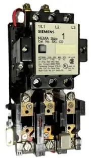 SIEMENS NEMA SIZE 1 SXL CO 27A 600VAC 480V 3 PHASE