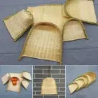 Bread Basket Raft Dustpan Storage Trays Weaving Bamboo Sieve DIY Decorative