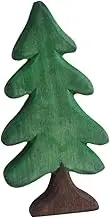 TOPPERFUN Christmas Rustic Wooden Tree Sign Compact Tabletop Decor for Holiday Centerpiece Handmade Xmas Ornaments for Office Desk and Mantel Decoration