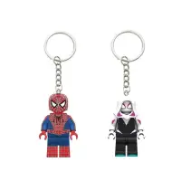 在飛比找蝦皮購物優惠-樂高蜘蛛俠系列情侶款鑰匙扣吊飾積木玩具女蜘蛛俠