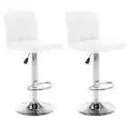 Bar Stools Dining Chairs Kitchen Counter Stool 2 pcs White Faux Leather vidaXL