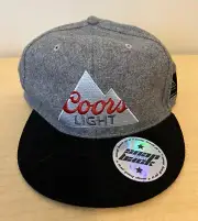NEW Coors Light Hat Snapback Cap Mens Gray US Bank Stadium Minnesota Wool Blend