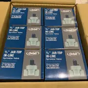 Bundle Of (6) Orbit 3/4 Jar-Top In-Line Sprinkler Valves