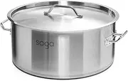 [SOGA] Stock Pot 14Lt Top Grade Thick Stainless Steel 18/10