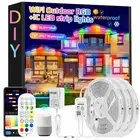132FT IP67 WiFi RGB Outdoor Led Strip Lights Waterproof Led Light Strips with...