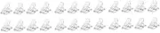 Healvian 24pcs Transparent Nail Tips Clips for Gel Extensions Nail Fixing Clips Lightweight Manicure Tool for Home and Salon Use