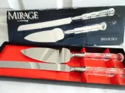 Mirage by Robinson Hostess Helper Set Cheese Slicer and Cake Knife Unused In Box