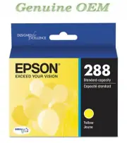 T288420-S Original OEM Epson 288 DURABrite Ink Cartridge, Yellow Genuine Sealed