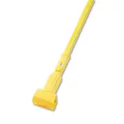 Boardwalk Plastic Jaws Mop Handle for 5 Wide Mop Heads, 60" Aluminum Handle, Yel