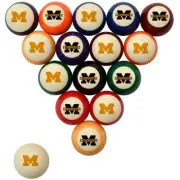 Michigan Wolverines Billiard Ball Set - Standard Colors
