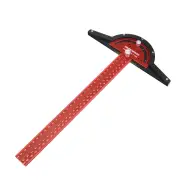 ENJOYWOOD Aluminum Alloy 300mm Angle Positioning T Square Posi Lock Ruler Woodworking Edge Ruler Angle Measure Ruler Scr