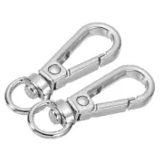 10Pcs Swivel Lobster Clasps, Push Gate Snap Hook Bag Clips(3/8", Silver)