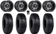 Fuel Maverick Bdlk 15" Wheels Mi 4+3 30" Intersect Tires Polaris Ranger XP 9/1K