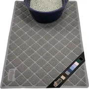 Cat Litter Box Mat, Water Resistant Kitty Litter Trapping Mat, Textured Backi...
