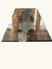 Epoxy Resin Walnut Table Top Custom Order For Restaurant & Bar Counter Top