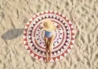 Ardor Amber Sand Free Round Beach Towel (Clay) - 160cm