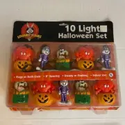 1998 Looney Tunes Halloween Set of 10 String Lights Bugs Bunny Taz Vintage NEW