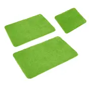 Sleim Set of 3 Non Slip Bath Mat Set Green