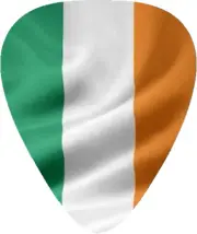 10 Ireland ~ Irish Flag ~ Guitar Picks, Genuine Celluloid Guitar Picks